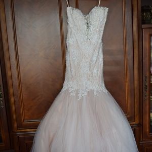 Strapless White Prom Dress